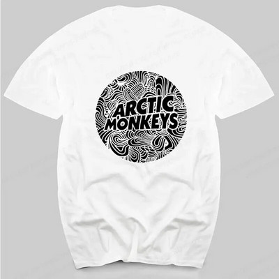 Arctic Monkeys Rock Band Graphic Print Μπλουζάκι Ανδρική Μόδα Vintage Hip Hop Street κοντό μανίκι Μπλουζάκι σε συντομότερο μέγεθος Γυναικείο
