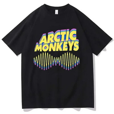 Arctic Monkeys Rock Band Graphic Print Μπλουζάκι Ανδρική Μόδα Vintage Hip Hop Street κοντό μανίκι Μπλουζάκι σε συντομότερο μέγεθος Γυναικείο