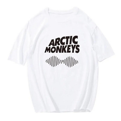Arctic Monkeys Rock Band Graphic Print Μπλουζάκι Ανδρική Μόδα Vintage Hip Hop Street κοντό μανίκι Μπλουζάκι σε συντομότερο μέγεθος Γυναικείο