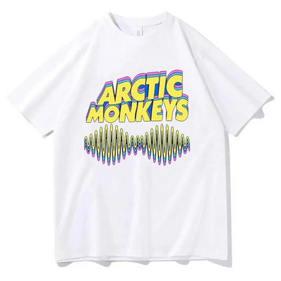 Arctic Monkeys Rock Band Graphic Print Μπλουζάκι Ανδρική Μόδα Vintage Hip Hop Street κοντό μανίκι Μπλουζάκι σε συντομότερο μέγεθος Γυναικείο