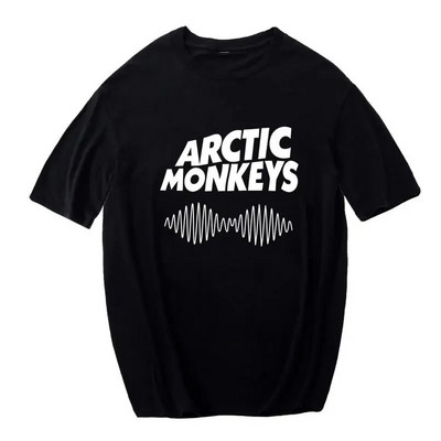 Arctic Monkeys Rock Band Graphic Print Μπλουζάκι Ανδρική Μόδα Vintage Hip Hop Street κοντό μανίκι Μπλουζάκι σε συντομότερο μέγεθος Γυναικείο