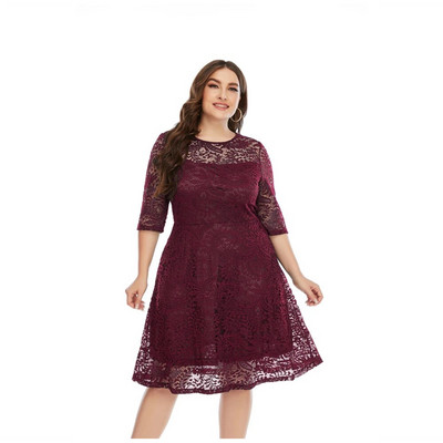 2022 de primăvară noua promoție rochie din dantelă în stil european și american de dimensiuni mari pentru femei