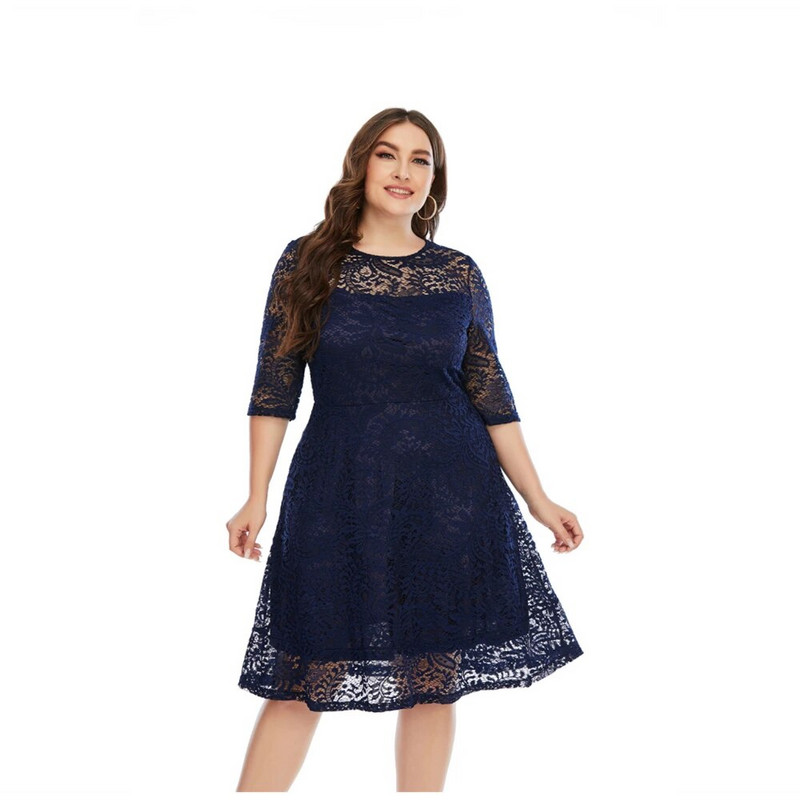 2022 de primăvară noua promoție rochie din dantelă în stil european și american de dimensiuni mari pentru femei
