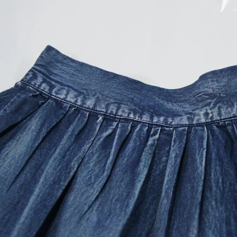 Laza derékruha 2023-as őszi szoknyák Választott Crotch Cake Oversize farmerszoknya Vintage szoknya Félhosszú molett Faldas