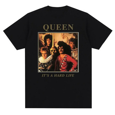 Vintage Queen Rock Music Band Graphic printed Tshirt Fashion Casual Crew λαιμόκοψη κοντό μανίκι συν μέγεθος γυναικείο μπλουζάκι
