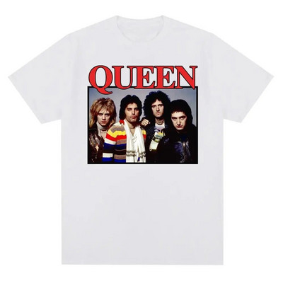 Vintage Queen Rock Music Band Graphic printed Tshirt Fashion Casual Crew λαιμόκοψη κοντό μανίκι συν μέγεθος γυναικείο μπλουζάκι
