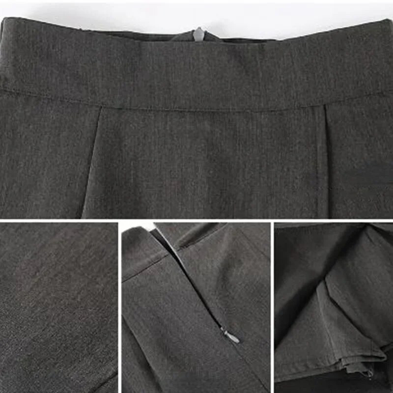 Madingas sijonas su šortais Moteriški korėjietiški mini sijonai su aukštu juosmeniu, moteriški 2024 m. vasaros nugaros užtrauktukas, didelio dydžio 4Xl A linijos sijonas