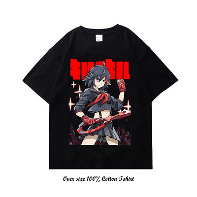 Japanska anime Kill la Kill majica s grafičkim printom Modna vintage pamučna majica velikih veličina s okruglim izrezom kratkih rukava Žene Muškarci