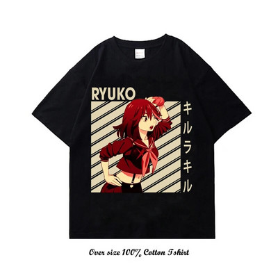 Japanska anime Kill la Kill majica s grafičkim printom Modna vintage pamučna majica velikih veličina s okruglim izrezom kratkih rukava Žene Muškarci