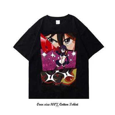 Japanska anime Kill la Kill majica s grafičkim printom Modna vintage pamučna majica velikih veličina s okruglim izrezom kratkih rukava Žene Muškarci
