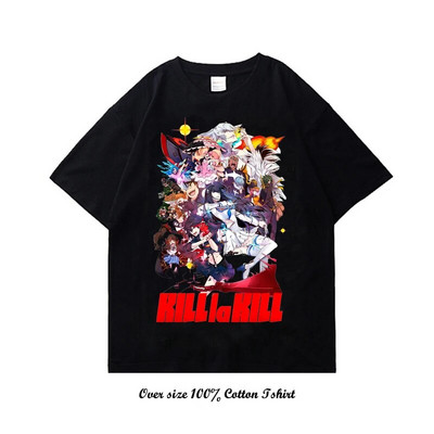 Japanska anime Kill la Kill majica s grafičkim printom Modna vintage pamučna majica velikih veličina s okruglim izrezom kratkih rukava Žene Muškarci