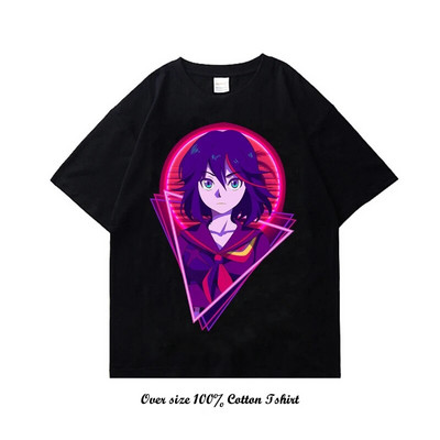 Japanska anime Kill la Kill majica s grafičkim printom Modna vintage pamučna majica velikih veličina s okruglim izrezom kratkih rukava Žene Muškarci