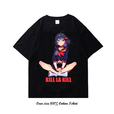 Japanska anime Kill la Kill majica s grafičkim printom Modna vintage pamučna majica velikih veličina s okruglim izrezom kratkih rukava Žene Muškarci