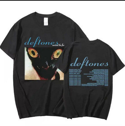 Hip Hop Deftones Női Molett nyári póló Férfi Divat Grafikus esztétikus minta Pamut póló Divattervezés Felsők Pólók