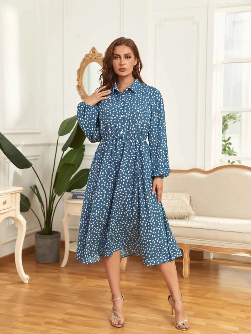 2022-es új női molett ruha pöttyös teljes ujjú nagy nagy, plusz térdig érő ruhák ruhák alkalmi viselet őszi tavaszi öltöny