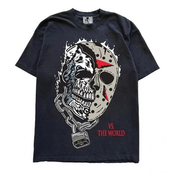 2023 Warren Graphic T-shirts Skull printed 100% βαμβακερό T-shirt για ανδρικό και γυναικείο χιπ χοπ Streetwear Lota Hot Sale Tops