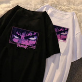 Anime Ženska majica Berserk Guts Eyes Print Muška Cool Graphic T-shirt Manga Streetwear Pamuk Hip Hop Majice velikih veličina