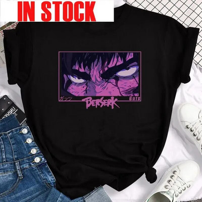 Anime Ženska majica Berserk Guts Eyes Print Muška Cool Graphic T-shirt Manga Streetwear Pamuk Hip Hop Majice velikih veličina