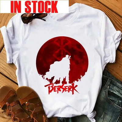 Anime Ženska majica Berserk Guts Eyes Print Muška Cool Graphic T-shirt Manga Streetwear Pamuk Hip Hop Majice velikih veličina