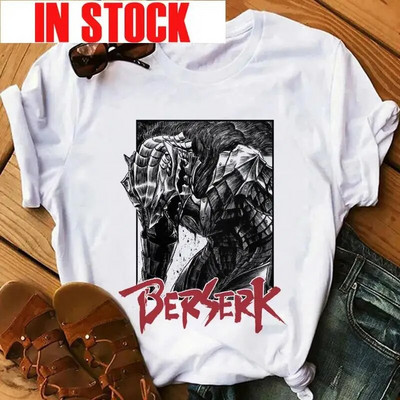 Anime Ženska majica Berserk Guts Eyes Print Muška Cool Graphic T-shirt Manga Streetwear Pamuk Hip Hop Majice velikih veličina