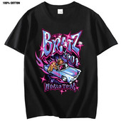 Bratz majice Ženske ljetne ulične prevelike majice Harajuku Y2k Majice Muškarci Žene Ležerna pamučna majica kratkih rukava velikih veličina