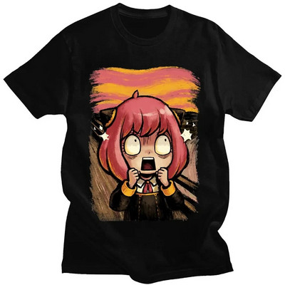 Ιαπωνικό Anime Spy X Family Anya Forger Graphics T-shirt με στάμπα Streetwear Μπλουζάκια Ανδρικά βαμβακερά Ανδρικά μπλουζάκια σε συντομότερο μέγεθος
