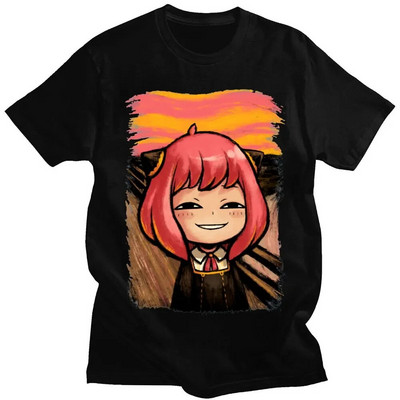 Ιαπωνικό Anime Spy X Family Anya Forger Graphics T-shirt με στάμπα Streetwear Μπλουζάκια Ανδρικά βαμβακερά Ανδρικά μπλουζάκια σε συντομότερο μέγεθος