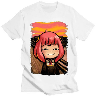 Ιαπωνικό Anime Spy X Family Anya Forger Graphics T-shirt με στάμπα Streetwear Μπλουζάκια Ανδρικά βαμβακερά Ανδρικά μπλουζάκια σε συντομότερο μέγεθος