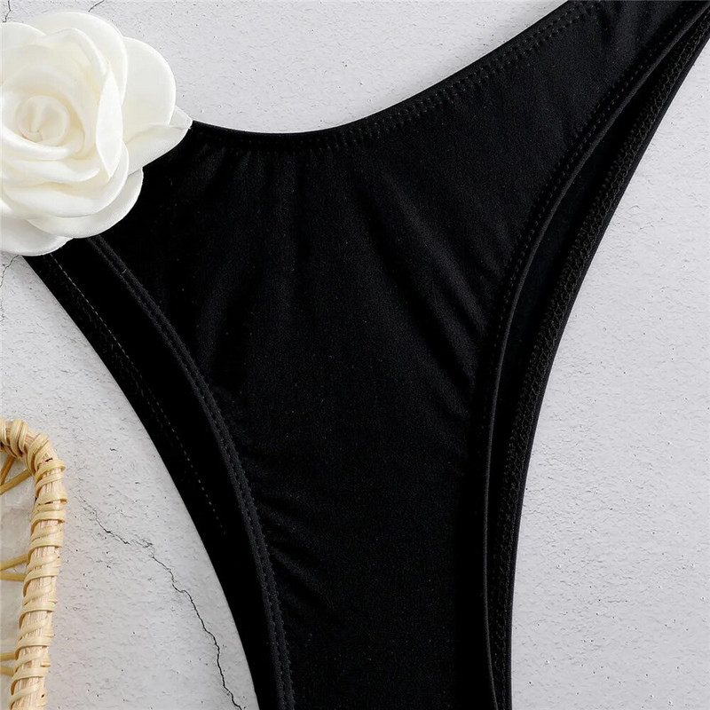 Seksi kupaći kostimi s cvjetnim bandeau tangama Bikini 2024 Ženski kupaći kostimi na vezanje Kupaći kostim Brazilski bikini set Mujer Biquini