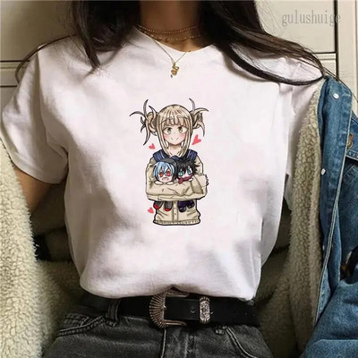 Tricou cu imprimeu grafic Anime japonez My Hero Academia, cu gât crew, la modă, cu mânecă scurtă, ocazional, cu gât crew, tricou pentru femei