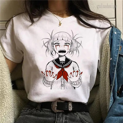 Tricou cu imprimeu grafic Anime japonez My Hero Academia, cu gât crew, la modă, cu mânecă scurtă, ocazional, cu gât crew, tricou pentru femei