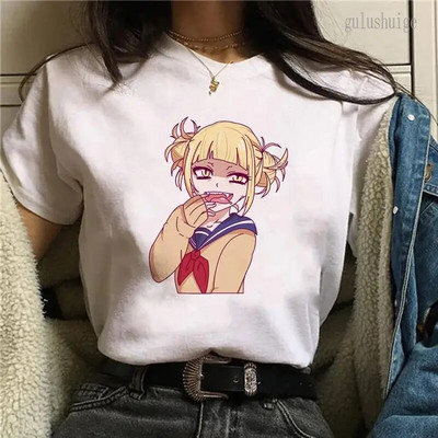 Tricou cu imprimeu grafic Anime japonez My Hero Academia, cu gât crew, la modă, cu mânecă scurtă, ocazional, cu gât crew, tricou pentru femei