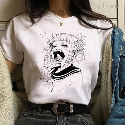 Tricou cu imprimeu grafic Anime japonez My Hero Academia, cu gât crew, la modă, cu mânecă scurtă, ocazional, cu gât crew, tricou pentru femei
