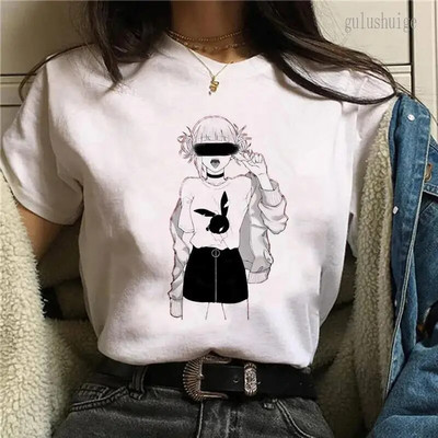 Tricou cu imprimeu grafic Anime japonez My Hero Academia, cu gât crew, la modă, cu mânecă scurtă, ocazional, cu gât crew, tricou pentru femei