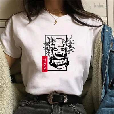 Tricou cu imprimeu grafic Anime japonez My Hero Academia, cu gât crew, la modă, cu mânecă scurtă, ocazional, cu gât crew, tricou pentru femei