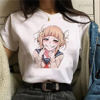Tricou cu imprimeu grafic Anime japonez My Hero Academia, cu gât crew, la modă, cu mânecă scurtă, ocazional, cu gât crew, tricou pentru femei