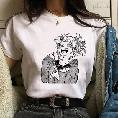 Tricou cu imprimeu grafic Anime japonez My Hero Academia, cu gât crew, la modă, cu mânecă scurtă, ocazional, cu gât crew, tricou pentru femei