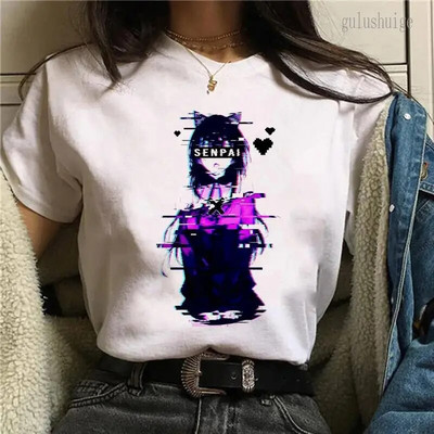 Tricou cu imprimeu grafic Anime japonez My Hero Academia, cu gât crew, la modă, cu mânecă scurtă, ocazional, cu gât crew, tricou pentru femei