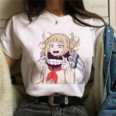 Tricou cu imprimeu grafic Anime japonez My Hero Academia, cu gât crew, la modă, cu mânecă scurtă, ocazional, cu gât crew, tricou pentru femei
