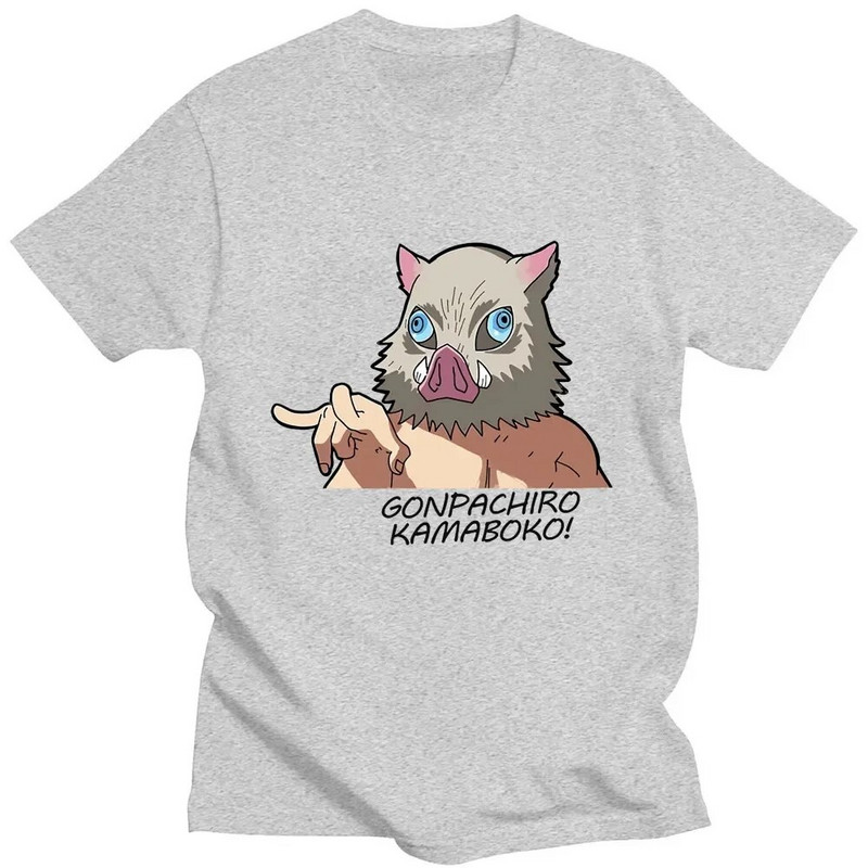 Anime Demon Slayer T-shirt Kimetsu No Yaiba Hashibira Inosuke Μπλουζάκι Γυναικείο Ανδρικό Μπλουζάκι με αστεία εκτύπωση Βαμβακερό σε μέγεθος Casual Tee