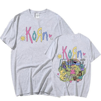 Majica kratkih rukava s glazbenim albumom Korn Rock Banda Žene Muškarci Vintage Metal Gothic Majica velikih veličina Streetwear Ljetna pamučna majica kratkih rukava