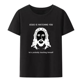 Jesus Cross Fit Graphic Print Μπλουζάκι Ανδρικό Γυναικείο Αστείο Gym Enthusiast Casual κοντό μανίκι Μπλουζάκι Unisex