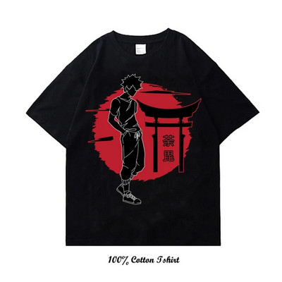 Majica My Hero Academia s grafičkim printom Vintage Harajuku Streetwear kratkih rukava, velika pamučna majica s okruglim izrezom, žene, muškarci