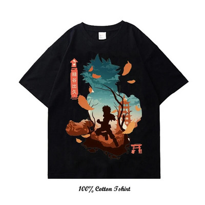 Majica My Hero Academia s grafičkim printom Vintage Harajuku Streetwear kratkih rukava, velika pamučna majica s okruglim izrezom, žene, muškarci