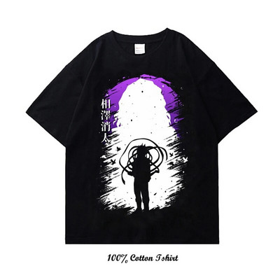 Majica My Hero Academia s grafičkim printom Vintage Harajuku Streetwear kratkih rukava, velika pamučna majica s okruglim izrezom, žene, muškarci