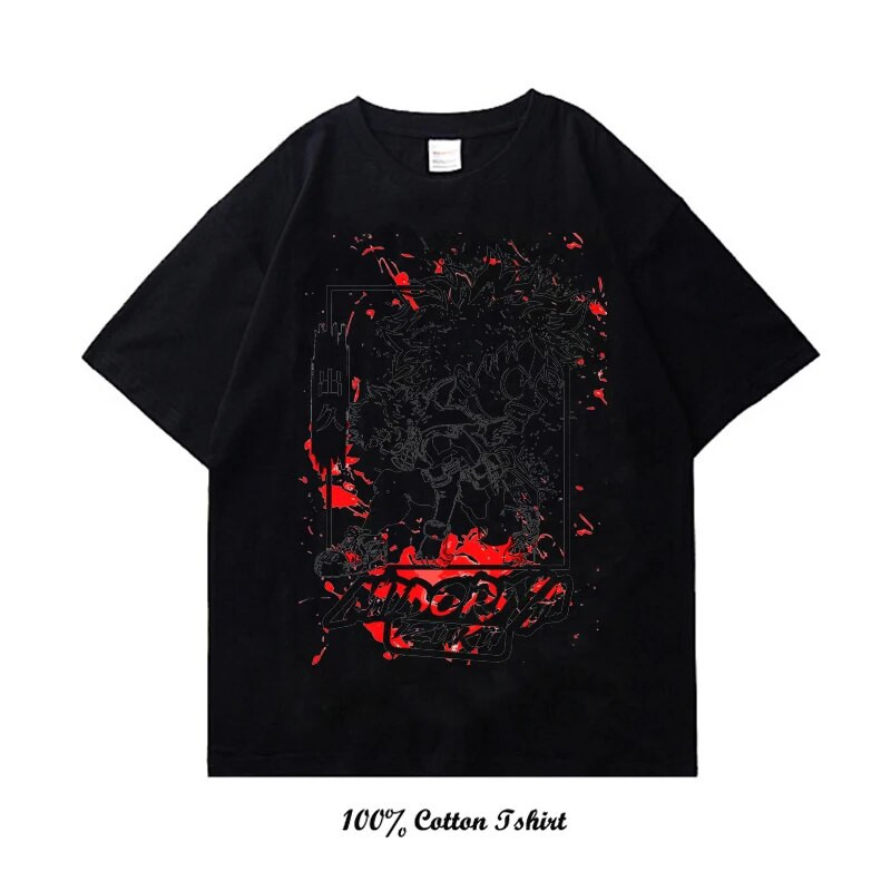 Majica My Hero Academia s grafičkim printom Vintage Harajuku Streetwear kratkih rukava, velika pamučna majica s okruglim izrezom, žene, muškarci