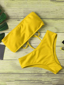 Bikini solid, costum de baie brazilian, set de bikini pentru femei, costum de baie sexy cu umăr dezactivat, pentru înot pentru femei, biquini de baie pentru femei