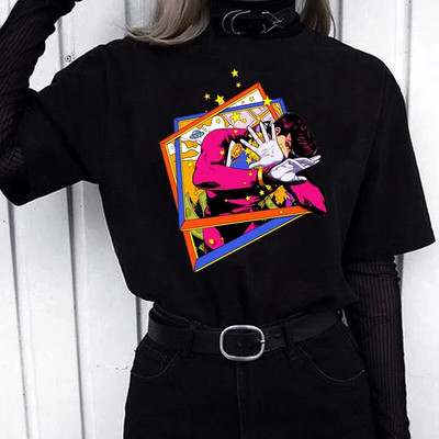 Módne unisex Jojo Bizarre Adventure Plus Size dámske tričko topy Cartoon Anime Harajuku pánske tričko ležérne streetwear