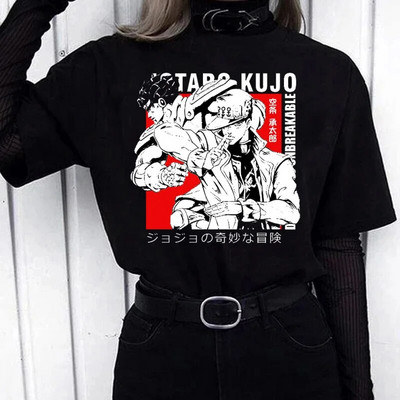 Módne unisex Jojo Bizarre Adventure Plus Size dámske tričko topy Cartoon Anime Harajuku pánske tričko ležérne streetwear
