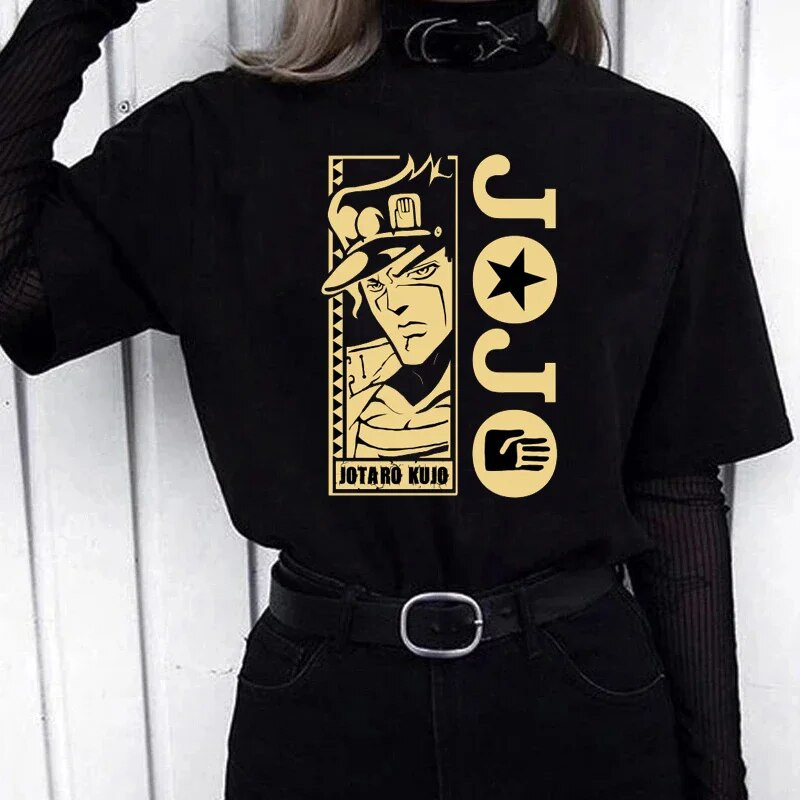 Módne unisex Jojo Bizarre Adventure Plus Size dámske tričko topy Cartoon Anime Harajuku pánske tričko ležérne streetwear